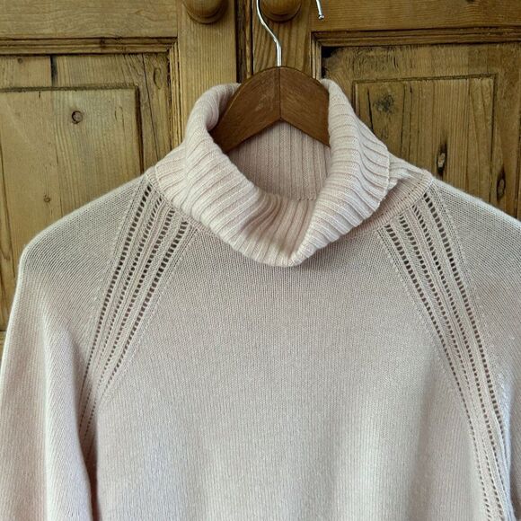 IMMA Medium Pale Pink Cashmere Sweater Turtleneck Knit - Picture 2 of 12